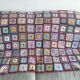 Plaid vintage crochet granny square multicoloured