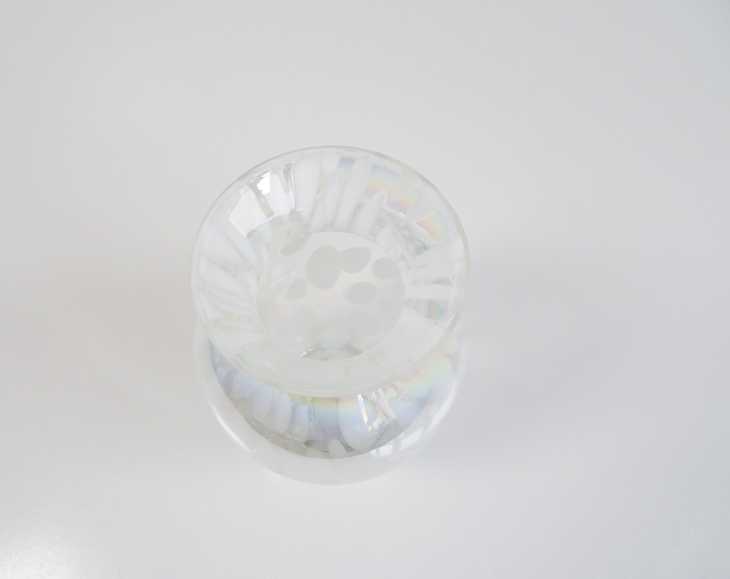 Glass vase iridescent, 80s