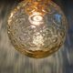 Amber bubble glass vintage pendant, 1970s