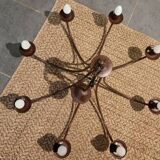 Brown metal chandelier