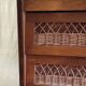 Vintage solid wood chest of drawers with rattan decor - 60s/70s