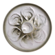 Vintage French oyster plate in white and green majolica.