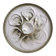 Vintage French oyster plate in white and green majolica.