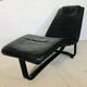VINTAGE MID-CENTURY BLACK LEATHER CHAISE LOUNGE BY INGMAR RELLING