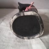 Baguier soliflore hand in black earthenware