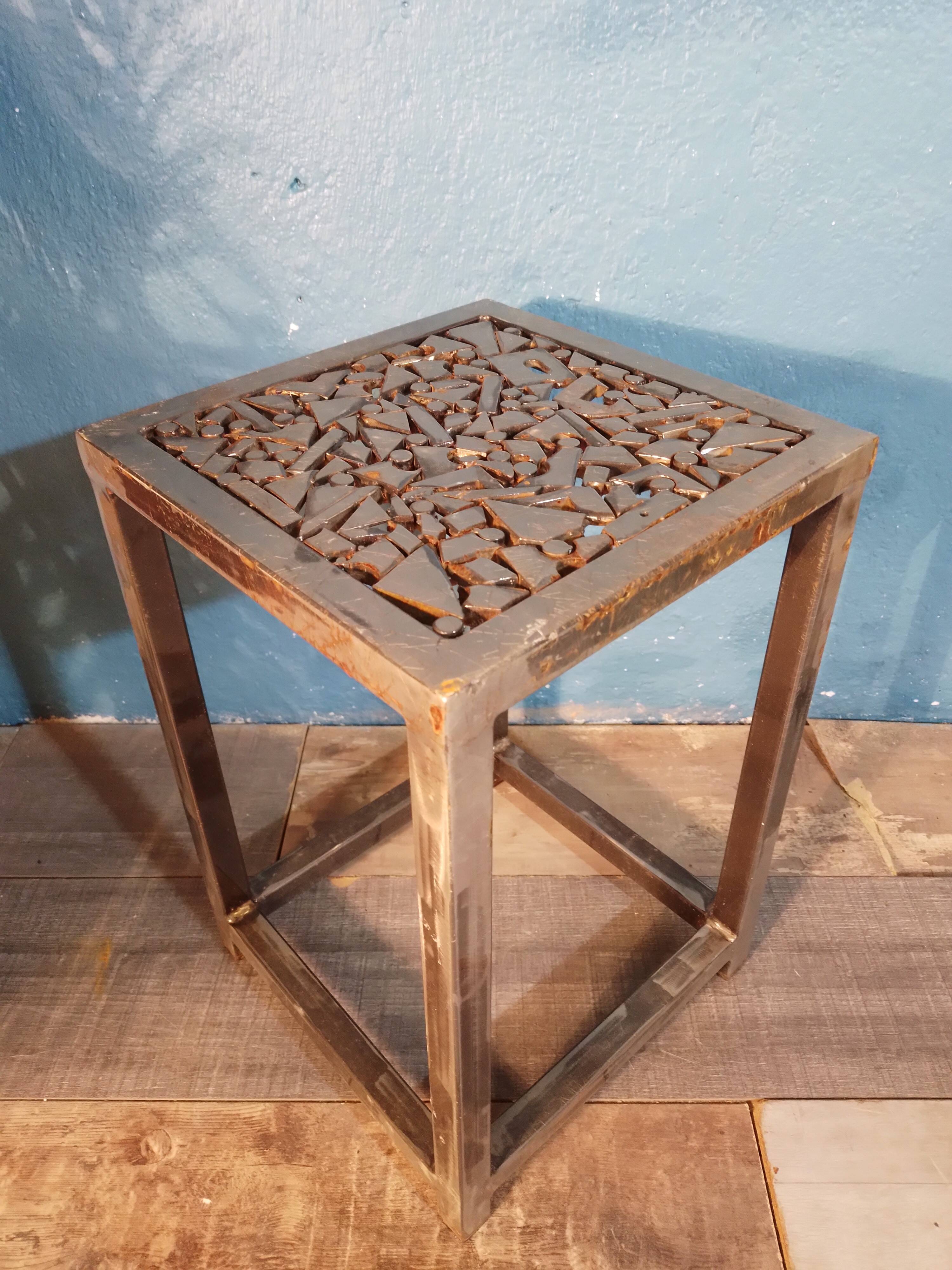 20th century steel stools / end tables