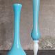 Duo de vases soliflores en opaline de foire vintages