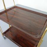 Vintage rosewood tea cart from Gerlinol, 1970s.
