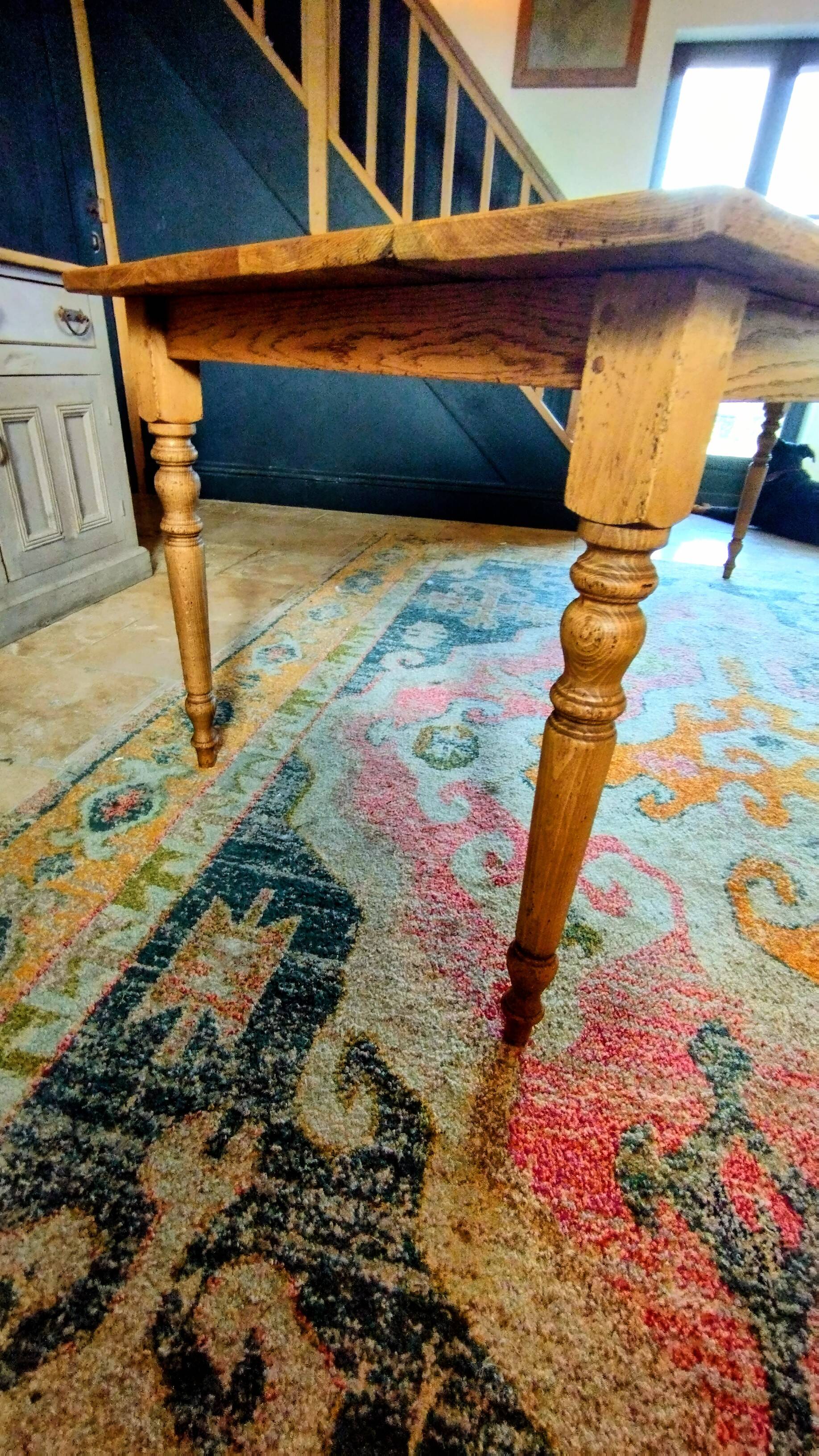 Solid oak farmhouse table