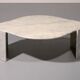 Italian teardrop shaped marble coffee table, 1980s