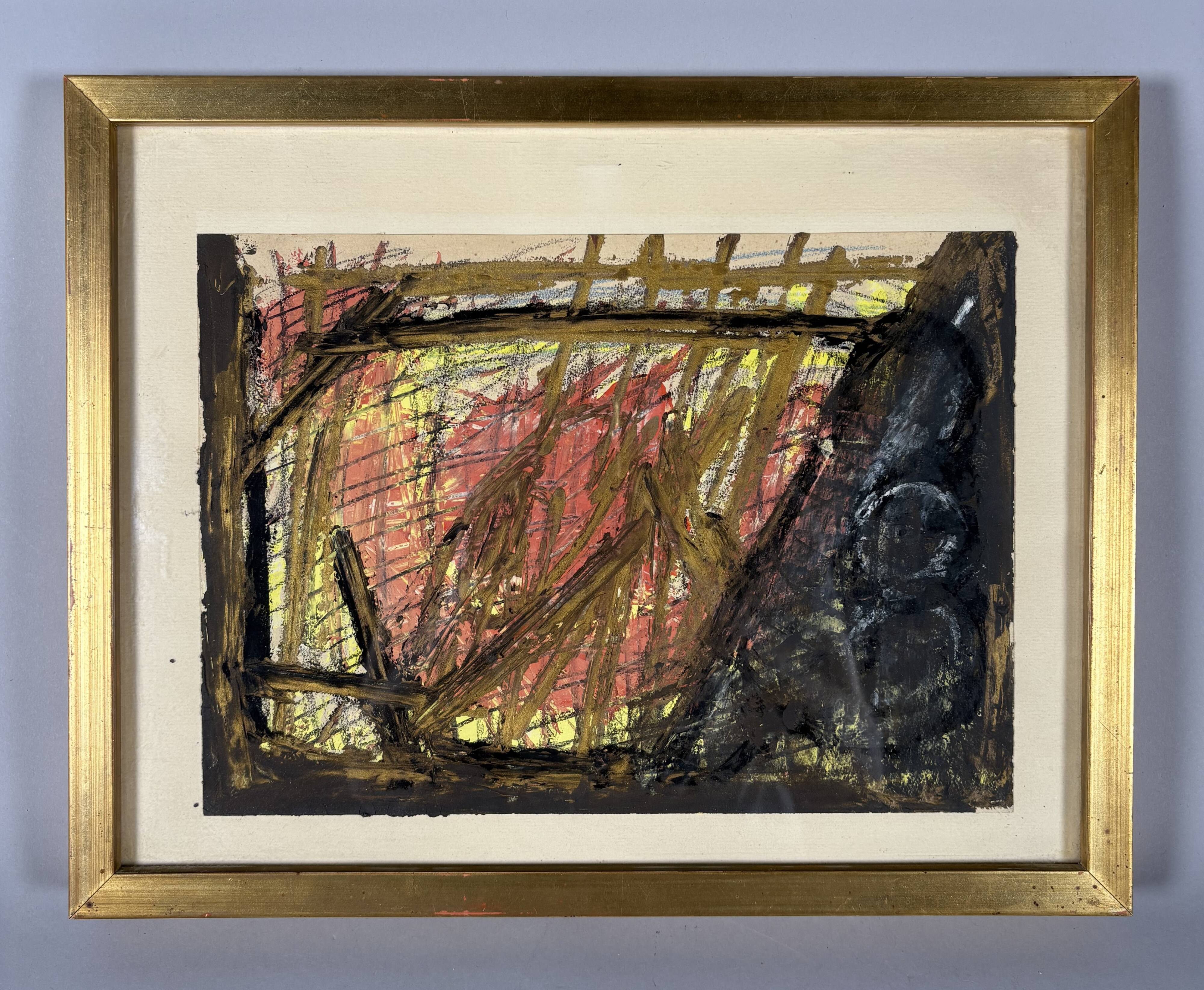 Sonja SEKULA (1918-1963) Composition expressionniste abstraite, 1953