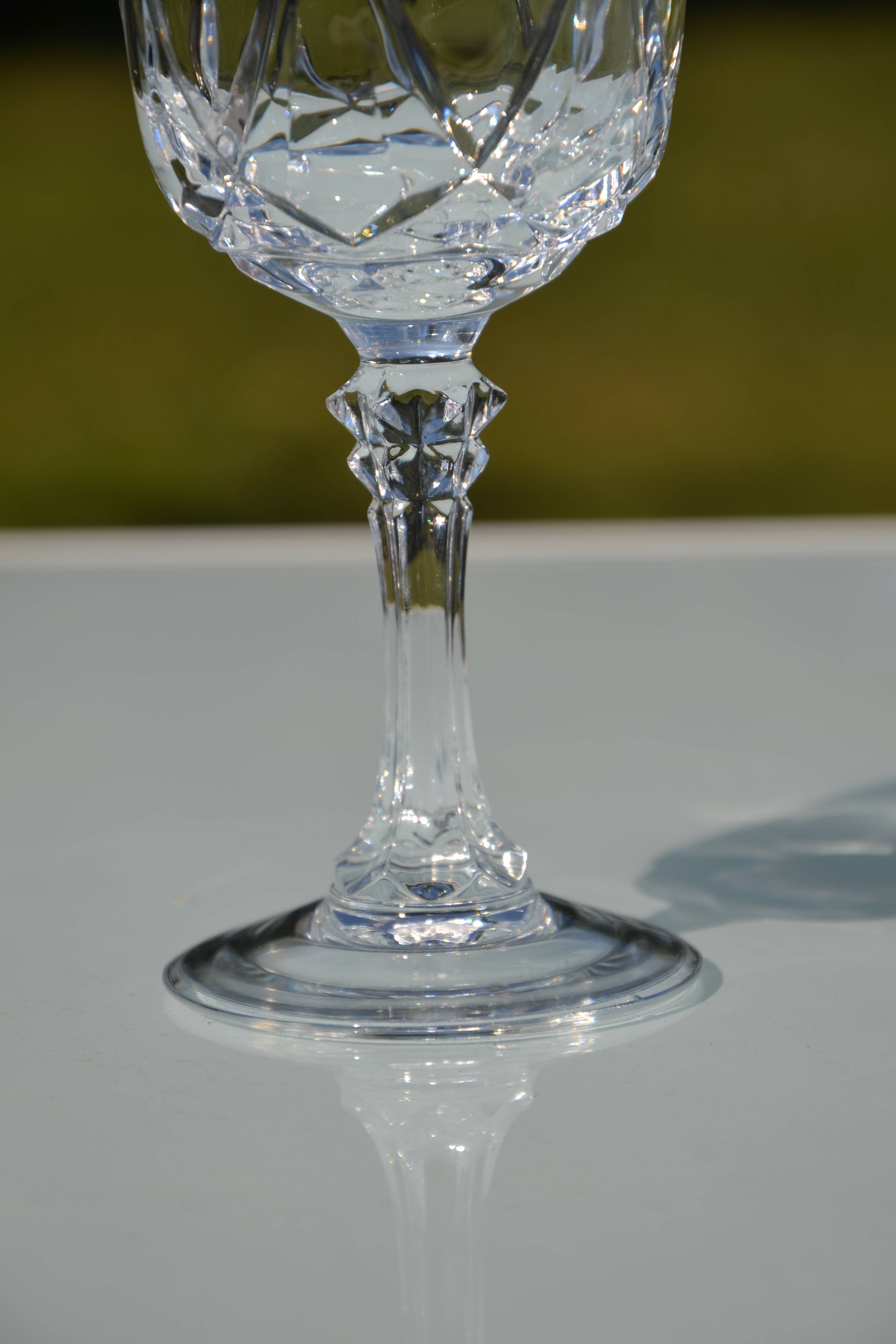 9 Arques crystal glasses, Auteuil and Louvre models