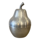 XXL pear ice bucket in silver metal