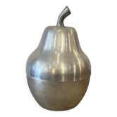 XXL pear ice bucket in silver metal