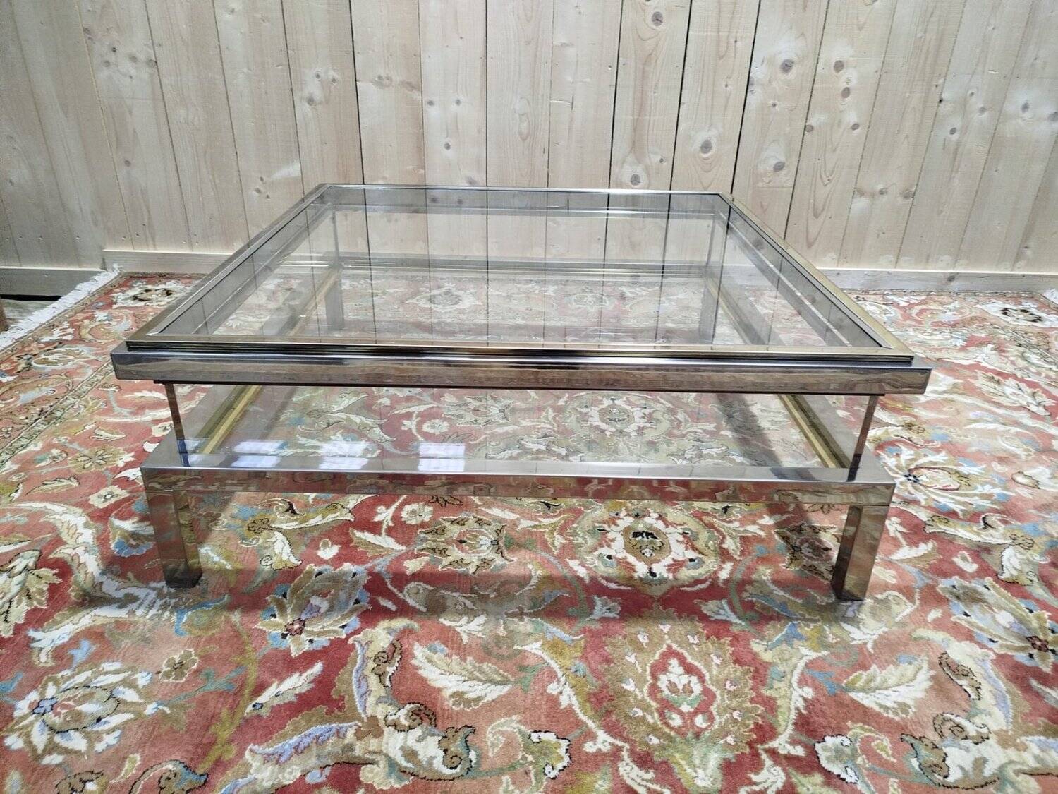 Table basse en verre par Willy Rizzo