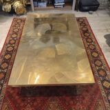 Brass coffee table engraved by Christian Krekels