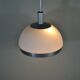 Suspended lamp in plexiglass and steel with faceted glass light by Pia Guidetti Crippa, 1960s.