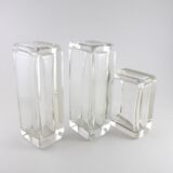 Suite of 3 vase 'centre-of-table' crystal