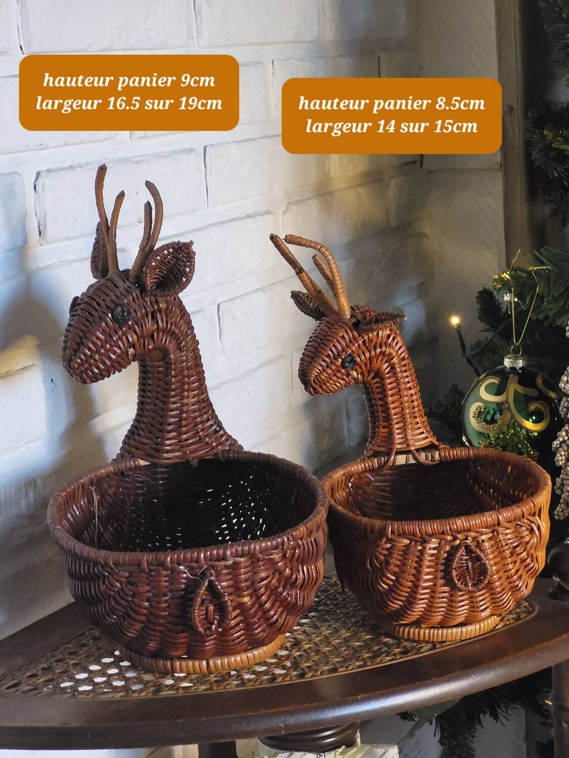 Panier forme cerf