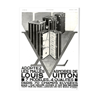 Affiche vintage années 30 Louis Vuitton 30x40cm sans cadre