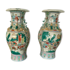 Paire de vases canton