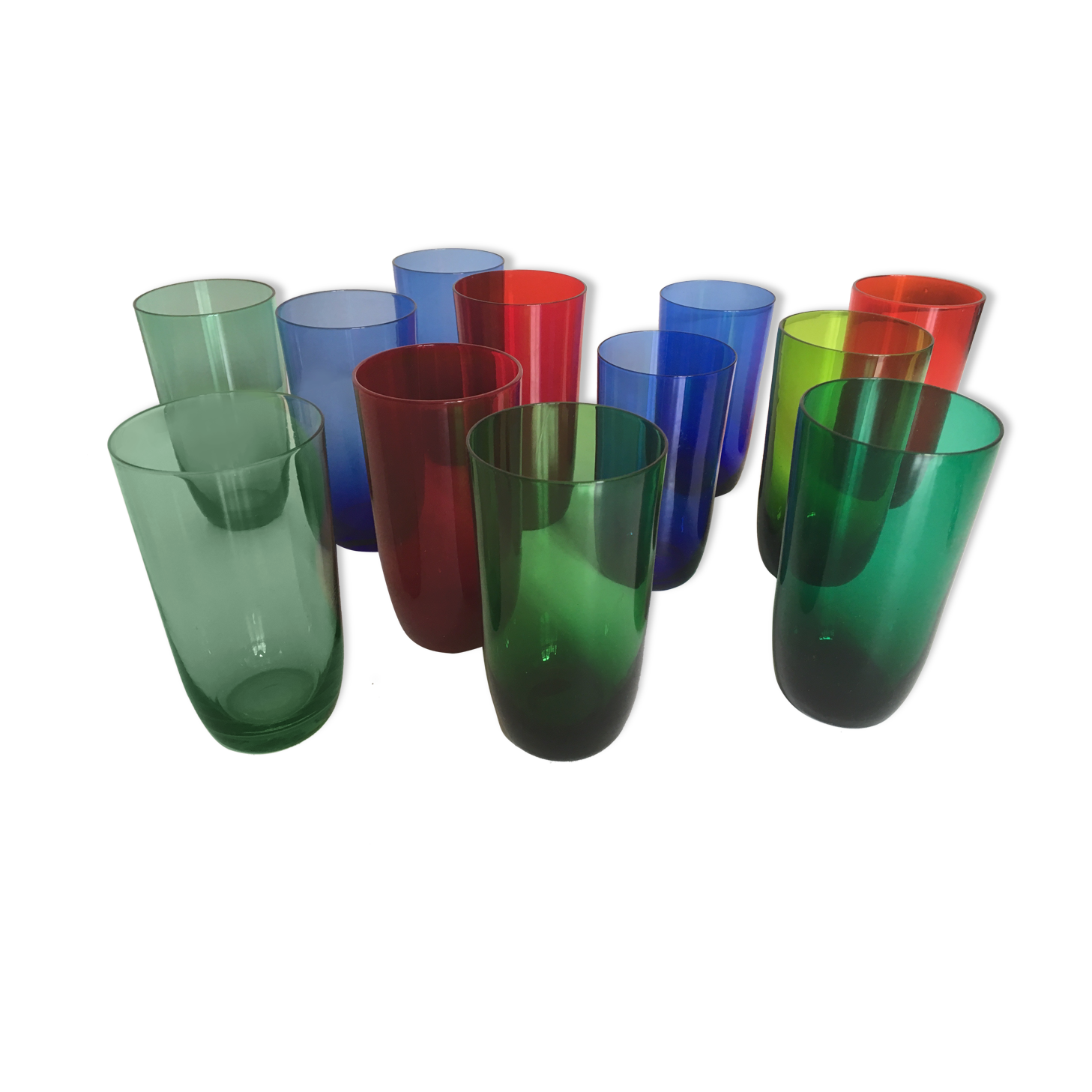 Set of 12 glasses cups 1960