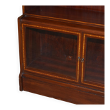 Antique pair of legal bookcases by William Baker Co in hardwood, satin and walnut.