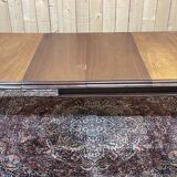 19th century English mahogany crank table with 3 extensions
