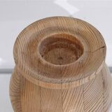 Large handmade wooden candle holder from the 1950s