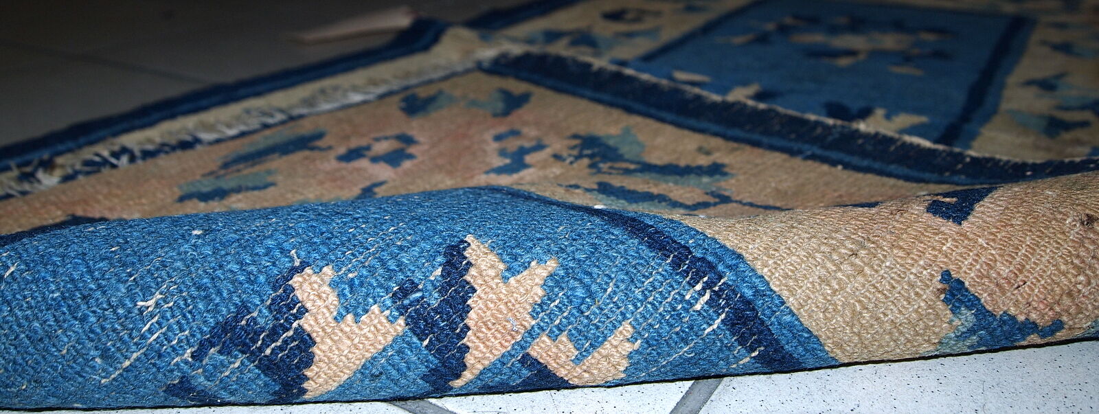 Former carpet Chinese Peking is 61cm x 112cm 1900 hand - 1C43