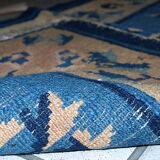 Former carpet Chinese Peking is 61cm x 112cm 1900 hand - 1C43