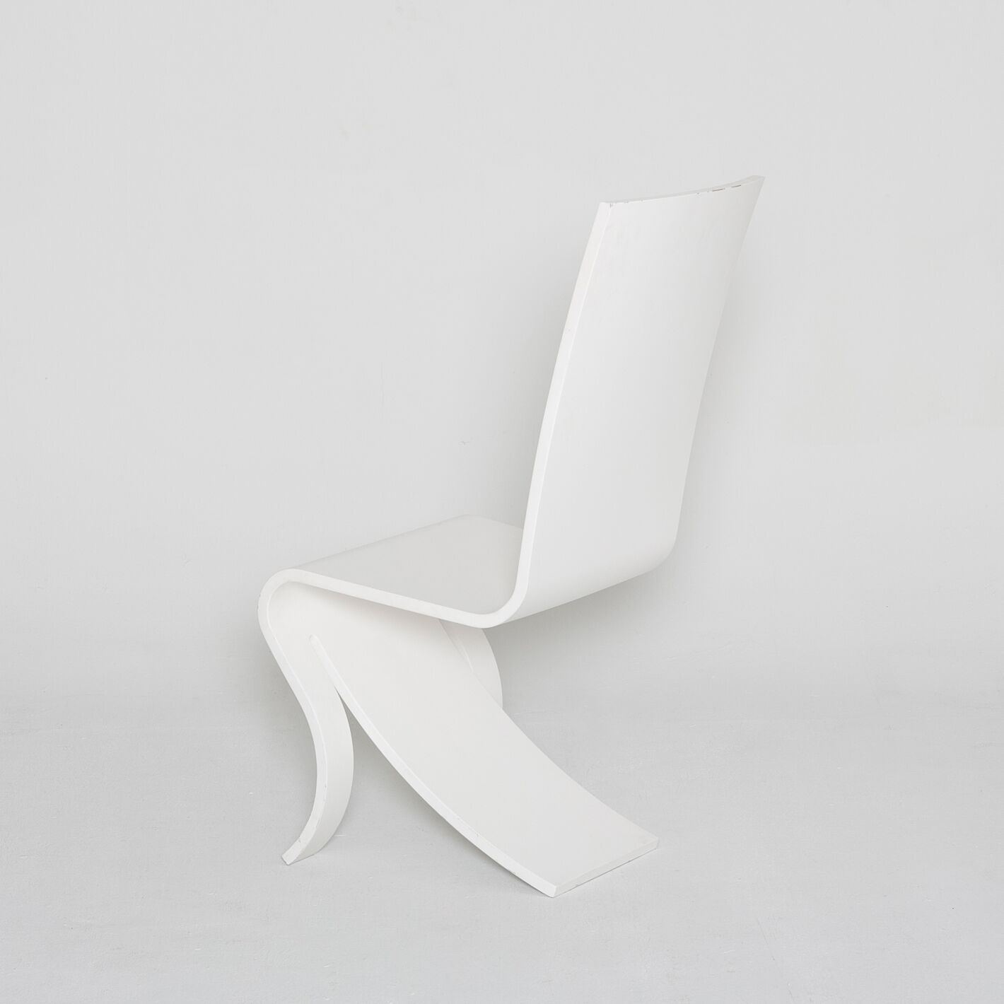 High back white chair