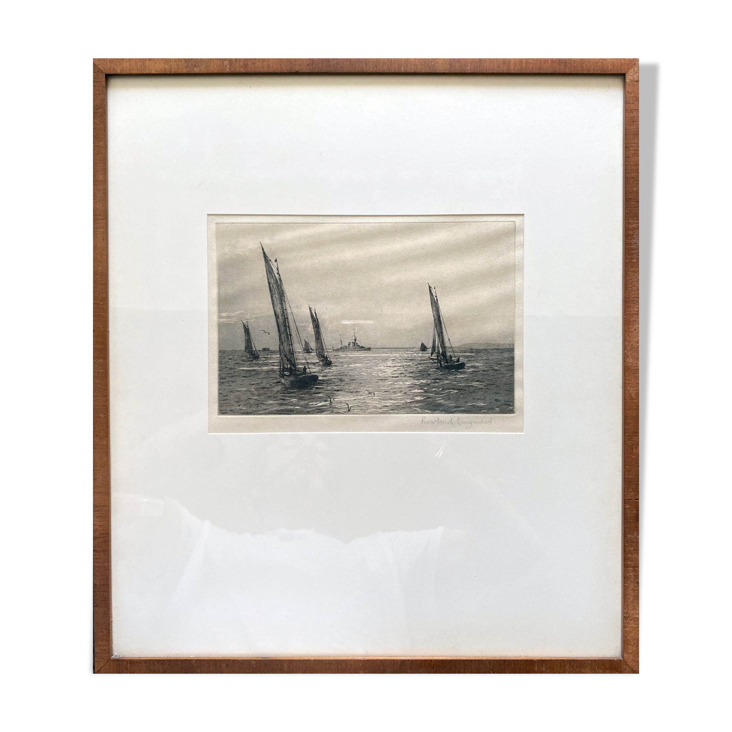 Original painting engraving Rowland Langmaid (1897/1956) "In the Path of the Sun"