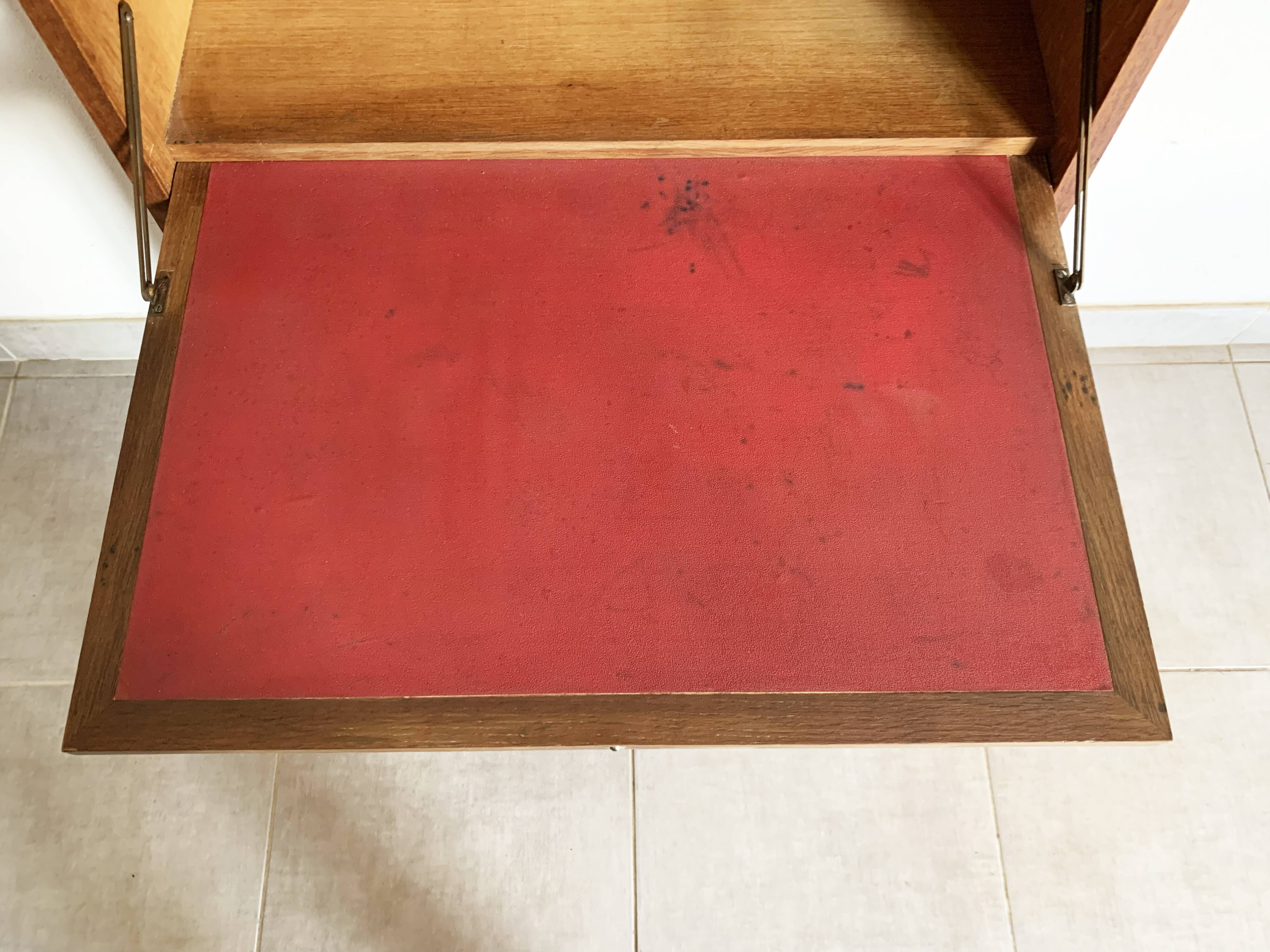 Vintage fin secretary stamped SPE, oak