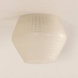 Frosted glass ceiling lamp with block pattern by brüne, 1960s
