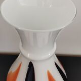 Vintage Italian pop art blown soliflore vase from the 70s in opaline
