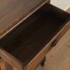 Antique chest of drawers with curved silhouette and patina