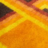 Vintage designer rug 1970 French cubist