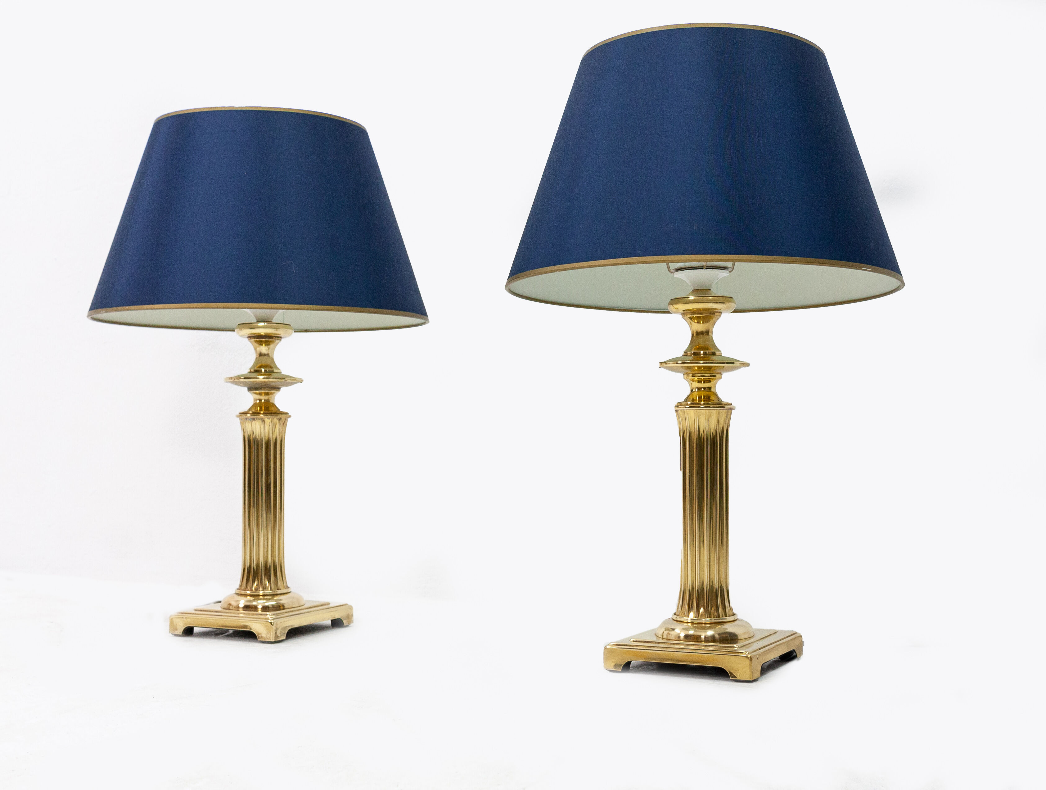 Two brass Herda table lamps