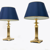 Two brass Herda table lamps