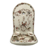English porcelain wall fountain decorated with flowers and birds