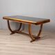 Table en bois et verre Art Déco, Italie années 1930