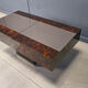 Table basse à café vintage avec bar caché par Eric Maville et Jean Claude Mahey