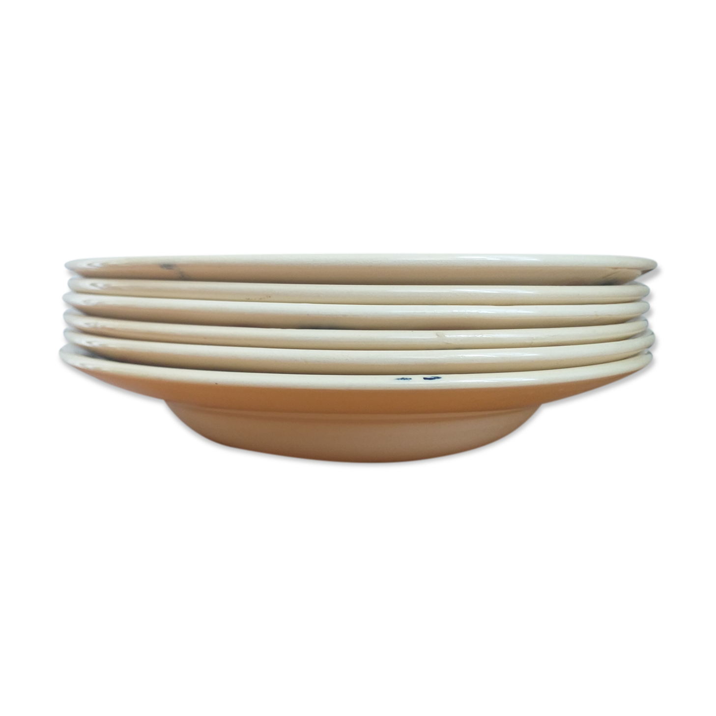 Hollow plates in Sarreguemines porcelain model 5049