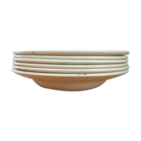 Hollow plates in Sarreguemines porcelain model 5049