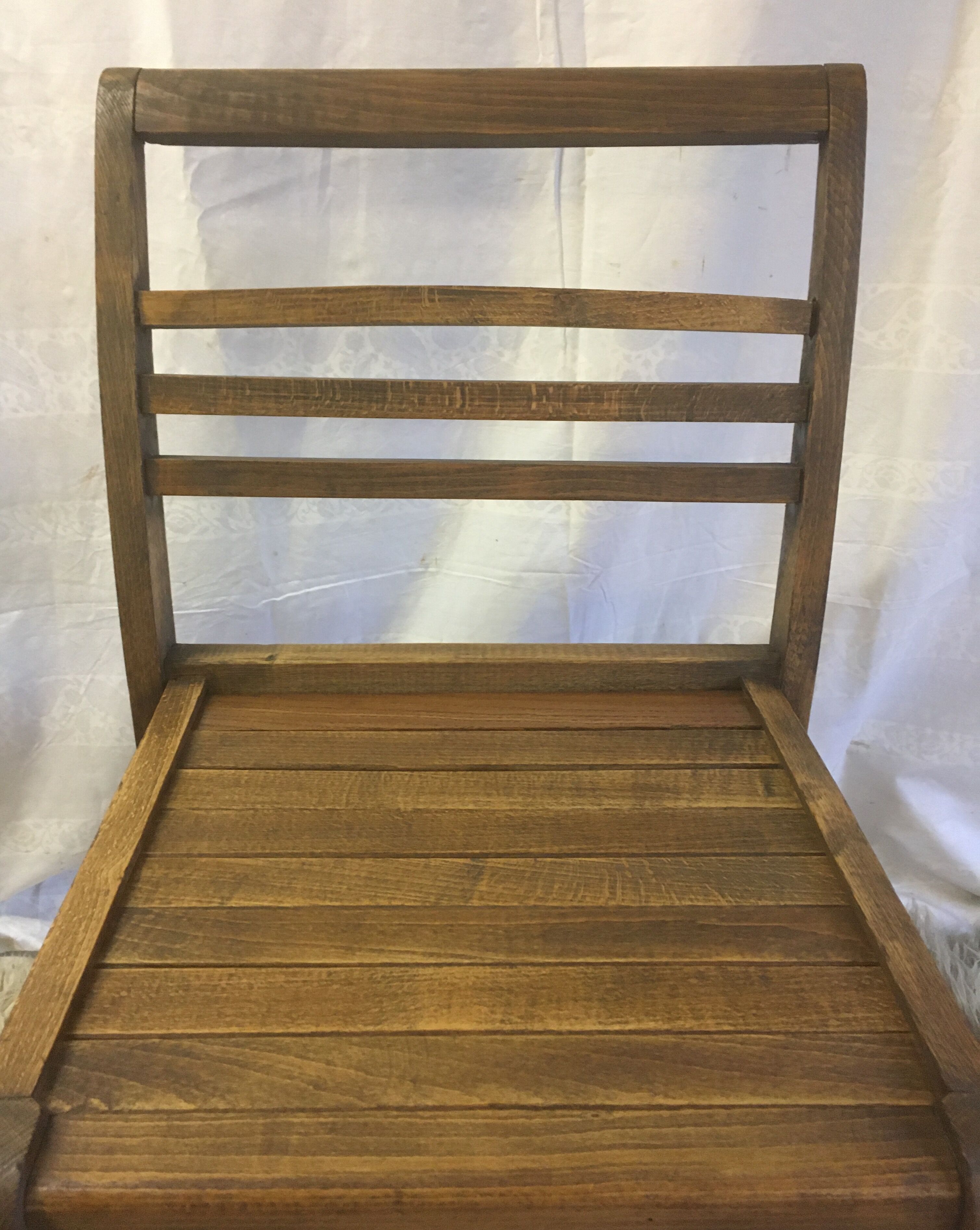 Series of 4 solid wooden chairs by René Gabriel 40/50