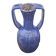Vase in brutalist blue glazed terracotta 70