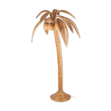 Rattan coconut floor lamp