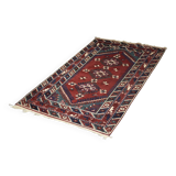 Vintage Red Hand-Woven Oriental Afghan Rug, 1970s