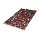 Vintage Red Hand-Woven Oriental Afghan Rug, 1970s